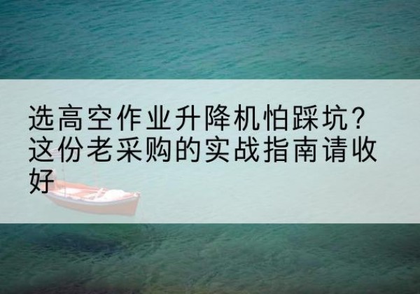 湖北高空作业升降机厂家推荐-选高空作业升降机怕踩坑？这份老采购的实战指南请收好